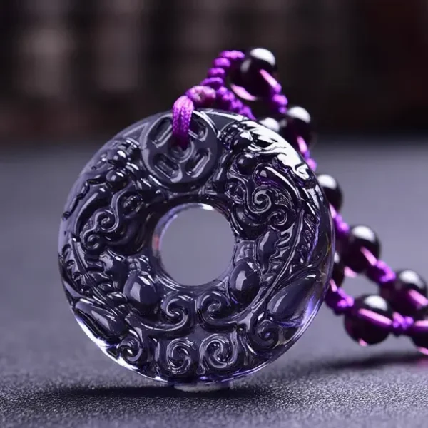 Crystal Double Pixiu Handmade Peace Buckle Pendant